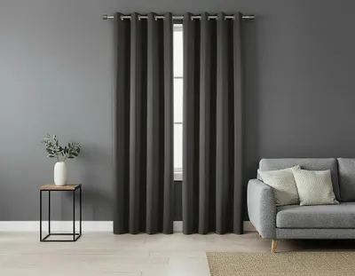 Produktbild von Verdunkelungsrollo mit Ösen "BLACKOUT" SIERRA, 135x250 cm, Anthrazit (Preis pro Stück), MyBestHome