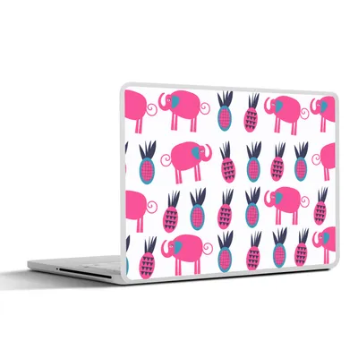 Produktbild von MuchoWow® Laptop Aufkleber Sticker Cover Ananas - Elefant - Design 30x22 cm - Laptop-Sticker