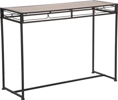 Zdjęcie produktu dla Konsola 110 x 80 x 40 cm Metal MDF Czarny Brązowy
