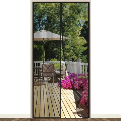 Obrázok produktu pre Sieť proti hmyzu na dvere s magnetickým uzáverom, 140 x 240 cm, magnetická sieť proti hmyzu na balkónové a terasové dvere, odolná sieťovina, bez vŕtania,