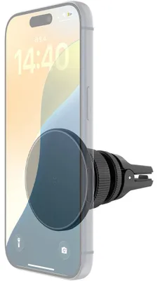 Obrázok produktu pre Držiak do auta na ventilačnú štrbinu, 25 W, Qi 2.2/MagSafe, Fixed MagRound 3 Car Mount, čierny