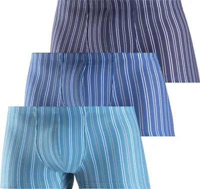 Produktbild von LE JOGGER Boxer Boxershorts für Herren 3 -teilig hellblau / blau / navy Größe 8