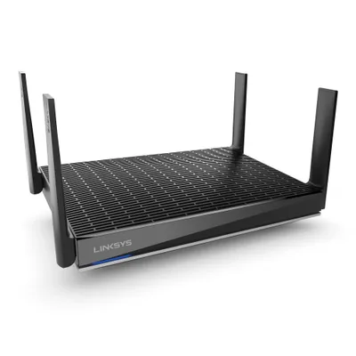 Produktbild von Linksys MR9600, Wi-Fi 6 (802.11ax), Dual-Band (2,4 GHz/5 GHz), Ethernet/LAN, Schwarz, Tabletop-Router