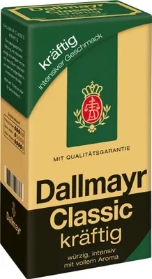 Zdjęcie produktu dla Dallmayr Classic kräftig 500g, 500 g, Średnie palona, Americano, Espresso, Torba, 500 g