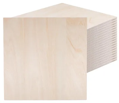 20 Sperrholzplatten 20x20 cm, Linde, 6 mm, für DIY-Basteln
