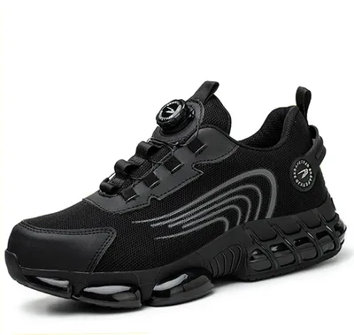 Produktbild von Drehschnalle Sicherheitsschuhe Herren Arbeitstrainer Unzerbrechliche Schuhe Pannensichere Sicherheitsarbeitsschuhe Arbeitsstiefel Stahlkappenschuhe