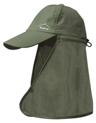 Imagen del producto de Sombrero de ala ancha con protección UV UPF 50+, protección para el cuello, talla M-XL, ideal para actividades al aire libre