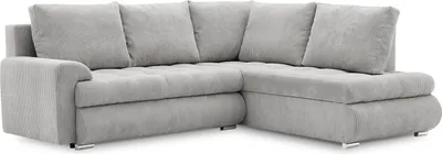 Produktbild von Ecksofa TOKIO V PRO mit Schlaffunktion und Bettwäschebehälter. Eleganter POSO-Stoff 055 Rechts (muster 1)