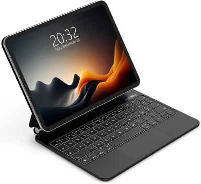 Image de Étui avec clavier rétroéclairé pour iPad Pro 11/iPad Air 5/4 QWERTZ noir