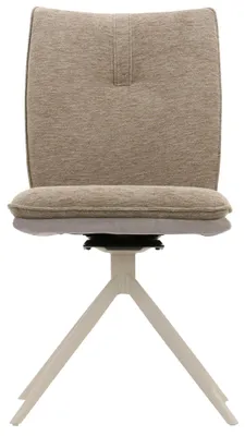 Produktbild von MASSIVMOEBEL24 Polsterstuhl 47x61x88 Chenille beige / Velours braun XENIA #02