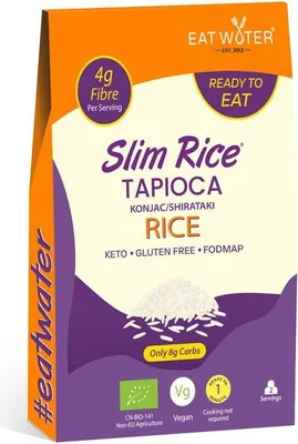 MAKARON (Z TAPIOKI I KONJAC) W KSZTAŁCIE RYŻU BEZGLUTENOWY BIO 200 g - SLIM (EAT WATER)