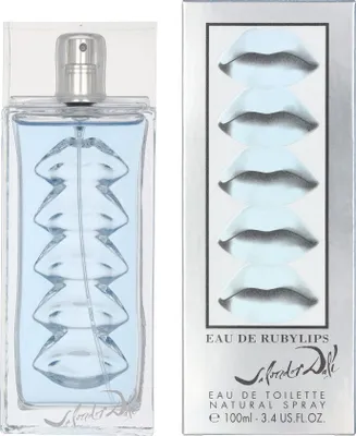 A perfume bottle and its packaging are displayed side-by-side against a white background.
