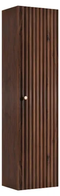 Immagine prodotto di Mobile alto per il bagno, in legno di quercia noce, finitura noce; maniglie dorate