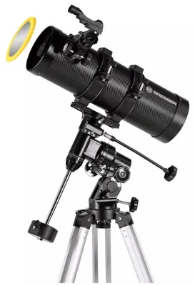 Produktbild von Bresser Pluto 114/500 EQ Spiegelteleskop carbon design