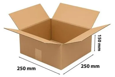 Image de Carton pliable Boîte en carton Carton 250 x 250 x 150 mm