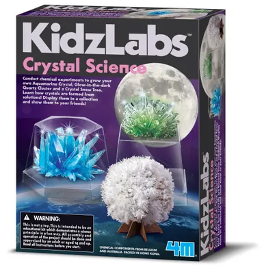 Imagen del producto de Kit de experimentos de cristales 4M KidzLabs – para niños a partir de 8 años, juguete científico, juguete educativo, set de explorador, experimentos de ciencias, tecnología – multicolor