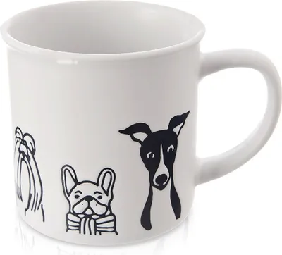 Immagine prodotto di Tazza in Vetroceramica cani bianchi 500 ml