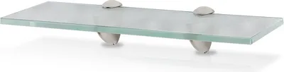 Obrázek produktu pro TolleTour Skleněná police 40x10x0,8 cm s držákem Skleněná police Nástěnná police Koupelnová police Police Police Závěsná police Matné sklo