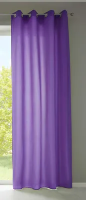 Produktbild von 1er Set Vorhänge Schal Ösen »Berlin« HxB 245x140 cm Lila Blickdicht Microsatin Lichtdurchlässig Uni Matt 20405N