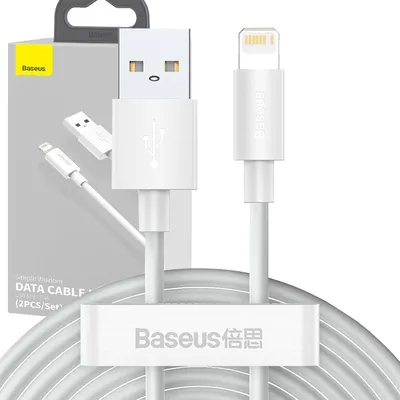 Zdjęcie produktu dla Baseus TZCALZJ-02, 1,5 m, USB A, Lightning, Biały, Męska, Męska