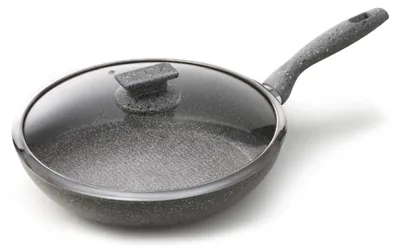 Productafbeelding van Antiaanbakpan met Deksel en Ergonomische Handgreep, 28 cm