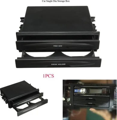 Produktbild von Universal Auto Dual Din Aufbewahrungsbox CD Radio Getränkehalter