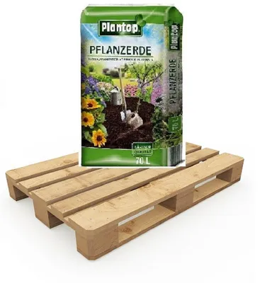Produktbild von Plantop Pflanzerde für üppiges Wachstum, mit Nährstoffen für 4-6 Wochen, 33x 70 Liter