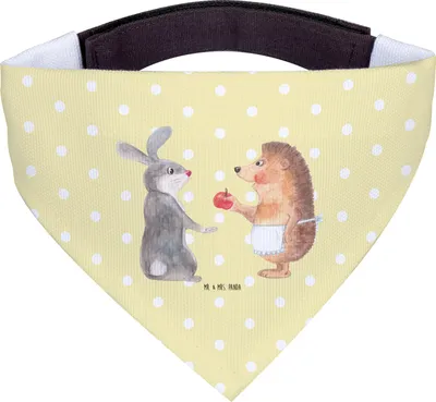 Produktbild von Mr. & Mrs. Panda Tuch Hase Igel - Gelb Pastell - Geschenk, Herzschmerz, Schal für Hunde, Liebe Spruch, Liebeskummer, Halstuch, Lustige Sprüche, und, Hund, Hundehalstuch