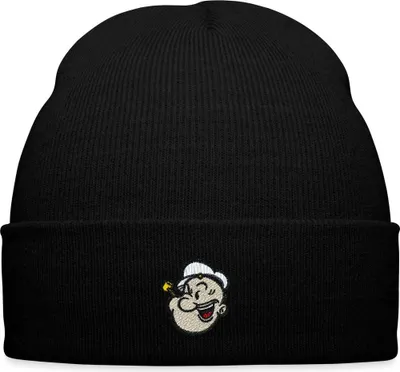 Produktbild von Spreadshirt Popeye Als Stickmotiv Bestickte Wintermütze, One size, Schwarz