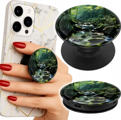 Obrázek produktu pro Držák/stojan na telefon Finger Popsocket Forest River Stream Nature