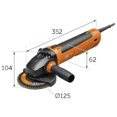 Obrázok produktu pre FEIN Compact-Winkelschleifer Ø 125 mm / Winkelschleifer Typ CG 15-125 BL Inox