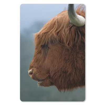Produktbild von MuchoWow® Mauspad Mousepad Schottische Highlander - Tiere - Nebel 40x60 cm - Mousepads - Maus Mat - Pad - Mausunterlage - Schreibtisch Accesoire