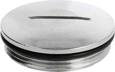 Produktbild von WISKA Blindstopfen PG29x1,588 rund mit Schlitz inkl. O-Ring Messing (CuZn) vernickelt Gewindelänge 8,0mm - 1 Stück