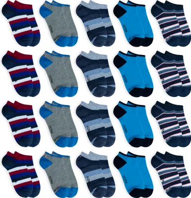 Produktbild von OCERA 20 Paar Kinder Sneaker Socken für Jungen im Farbmix Gr. 35/38