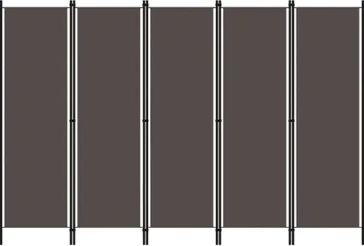 Obrázek produktu pro vidaXL 5dílný dělič místností antracit 250x180 cm - Dělič místností