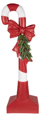 Produktbild von Clayre & Eef Weihnachtsdekorationsfigur Zuckerstange 100 cm Rot Weiß Polyresin