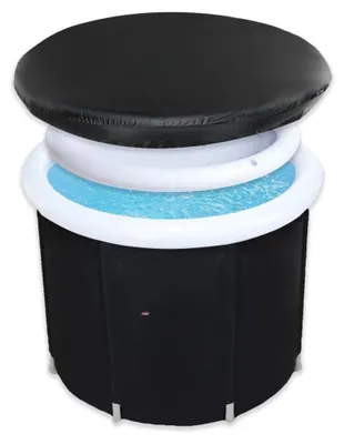 Immagine prodotto di Uniq Deluxe Ice Nordic: vasca per bagno di ghiaccio portatile - Vasca pieghevole per crioterapia, ideale per la rigenerazione, nera