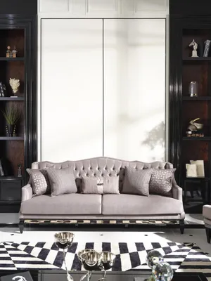 Produktbild von Chesterfield Sofa 3 Sitzer Stoffsofa Grau Dreisitzer Polstersofa Stoff
