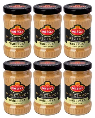 Produktbild von Roleski Senf Sarepska mittelscharf 6x 175g - polnischer Mustard glutenfrei