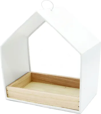 Produktbild von UNUS Vogelfutterhaus zum Aufhängen mit herausnehmbarer Futterschale Weiß