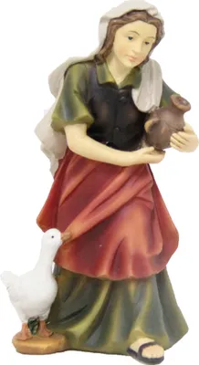 Produktbild von Krippenfiguren Magd 13 cm handbemalt Polyresin Deko für Krippe