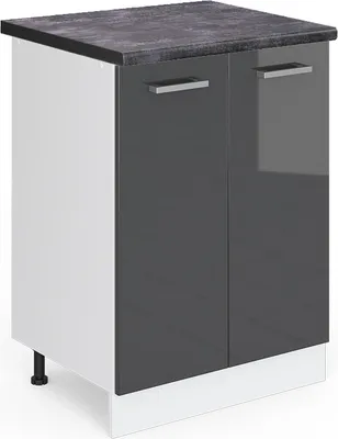 Zdjęcie produktu dla Szafki kuchenne Vicco R-Line Antracyt wysoki połysk 60 cm , BP Antracyt, Model 45950
