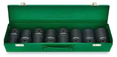 Image de Ensemble de clés à douille TOPTUL, coffret GDAD0809, en acier chrome-molybdène
