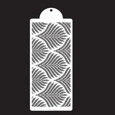 Tortenschablonen-Set, 6 Muster, 39x15 cm, Kunststoff, wiederverwendbar