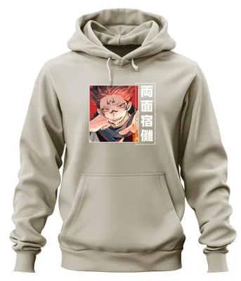 Obrázek produktu pro Jujutsu Kaisen Ryomen Sukuna – démon, anime, estetika, manga, plamen, dárek, uni mikina s kapucí, přírodní, S