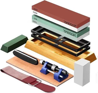 Productafbeelding van Famanu set van 11 slijpstenen - accessoires: 400/1000, 3000/8000 korrelgrootte