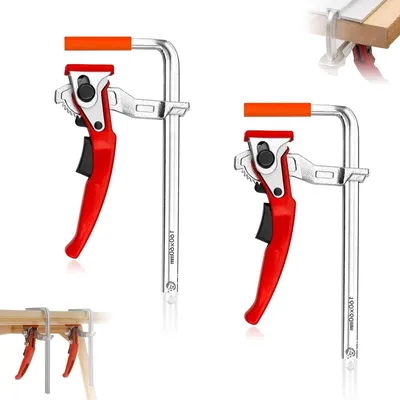 Zdjęcie produktu dla Zacisk do szyny - 160 mm - 220 kg - Zestaw 2 szt. - Z dźwignią