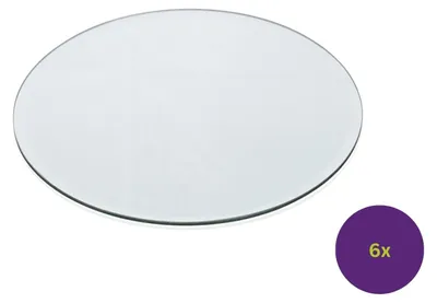 Produktbild von 6er Set Spiegelplatten, Deko Tischspiegel D. 20cm rund Glas Sandra Rich