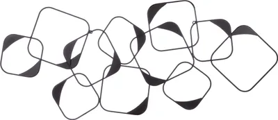 Obrázok produktu pre GILDE Reliéf na stenu, "Cube Art", kov, čierny, , d. 1 cm, š. 100 cm, v. 40 cm 69577