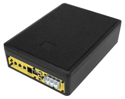 Zdjęcie produktu dla Subwoofer Slim Auto - Aktywny subwoofer 12V montowany pod siedzeniem - Zakres częstotliwości 50–150 Hz - 4 omy - Bardzo płaski - Czarny